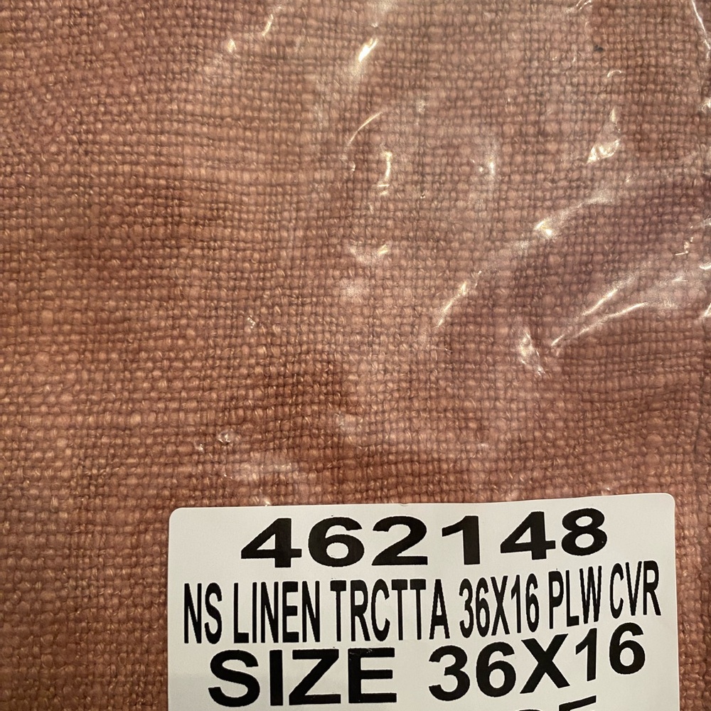 Crate&Barrel Terracotta Linen Accent Pillow